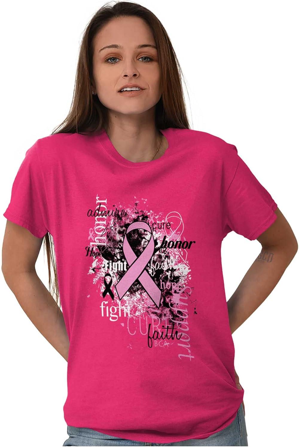 imageBreast Cancer Awareness Admire Honor Ribbon Support Gift Ideas TShirtHeliconiaLarge