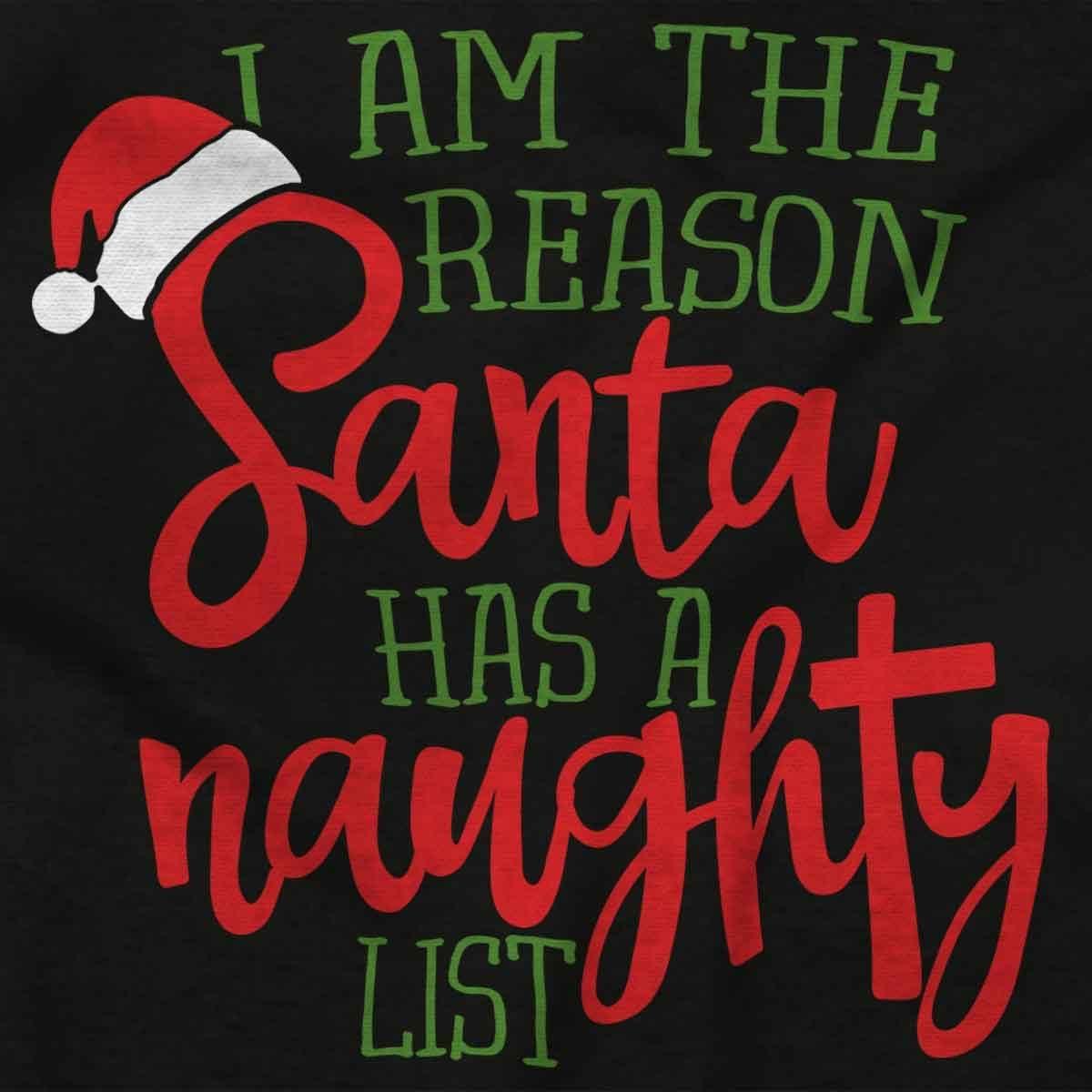 imageBrisco Brands The Reason Santa Has A Naughty List Graphic T Shirt Men or WomenBlack