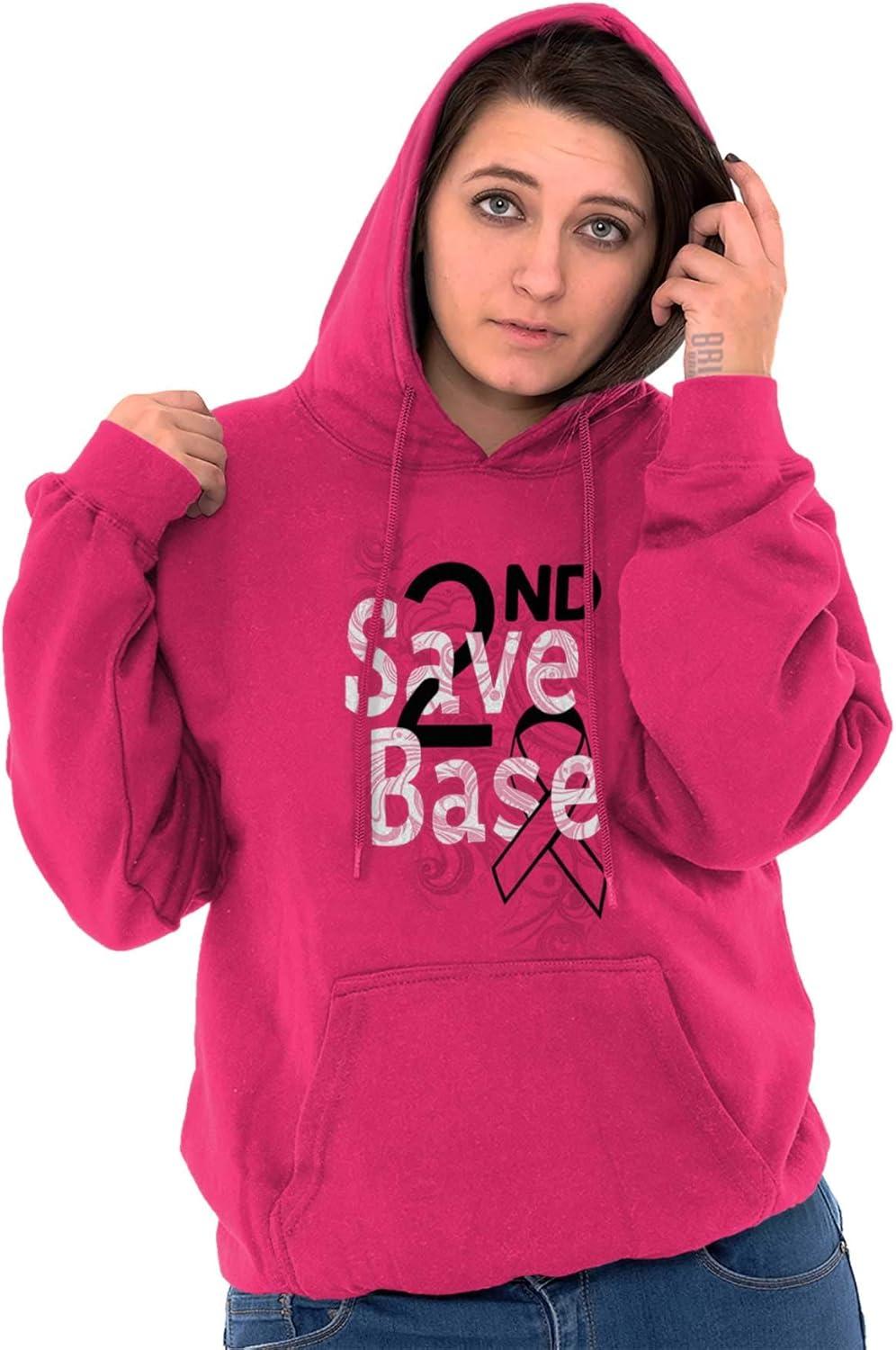 imageClassic Teaze 2nd Save Base Breast Cancer Warrior Hoodie Sweatshirt Women Heliconia