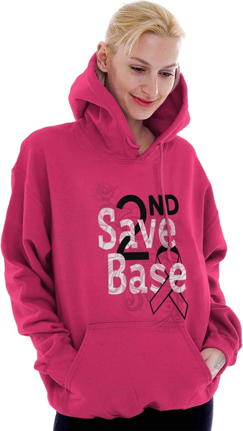 imageClassic Teaze 2nd Save Base Breast Cancer Warrior Hoodie Sweatshirt Women Heliconia