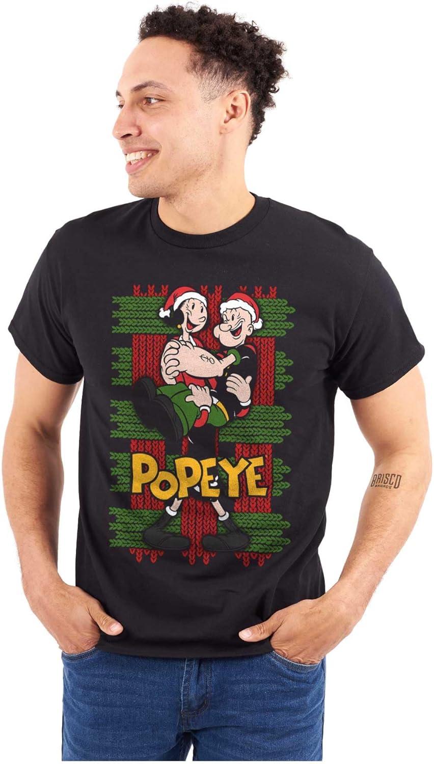 imagePopeye Olive OYL Ugly Christmas Graphic T Shirt Men or WomenBlack