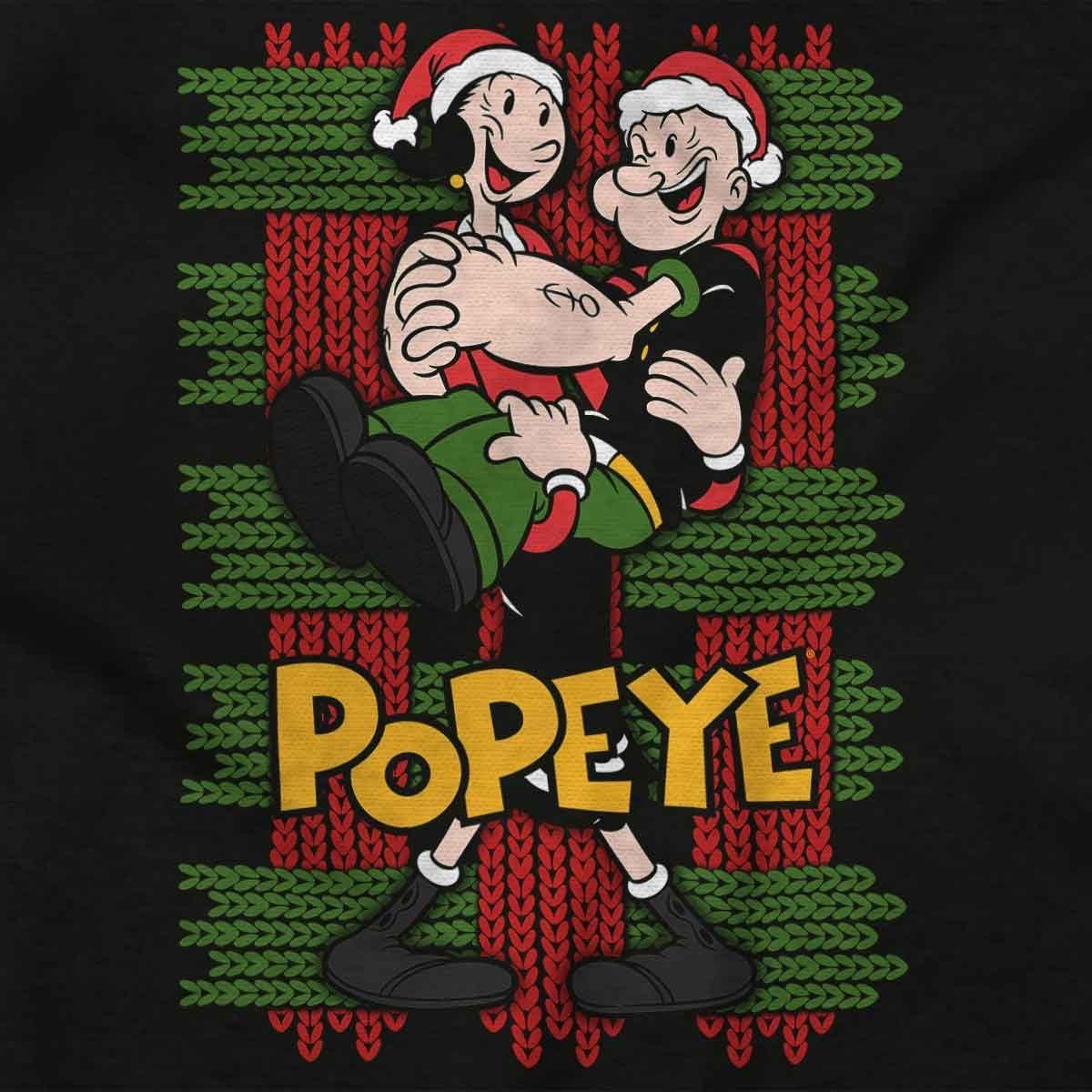 imagePopeye Olive OYL Ugly Christmas Graphic T Shirt Men or WomenBlack