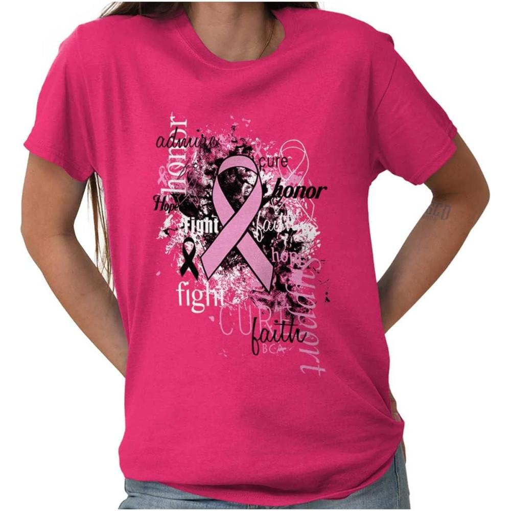 imageBreast Cancer Awareness Admire Honor Ribbon Support Gift Ideas TShirtHeliconiaLarge
