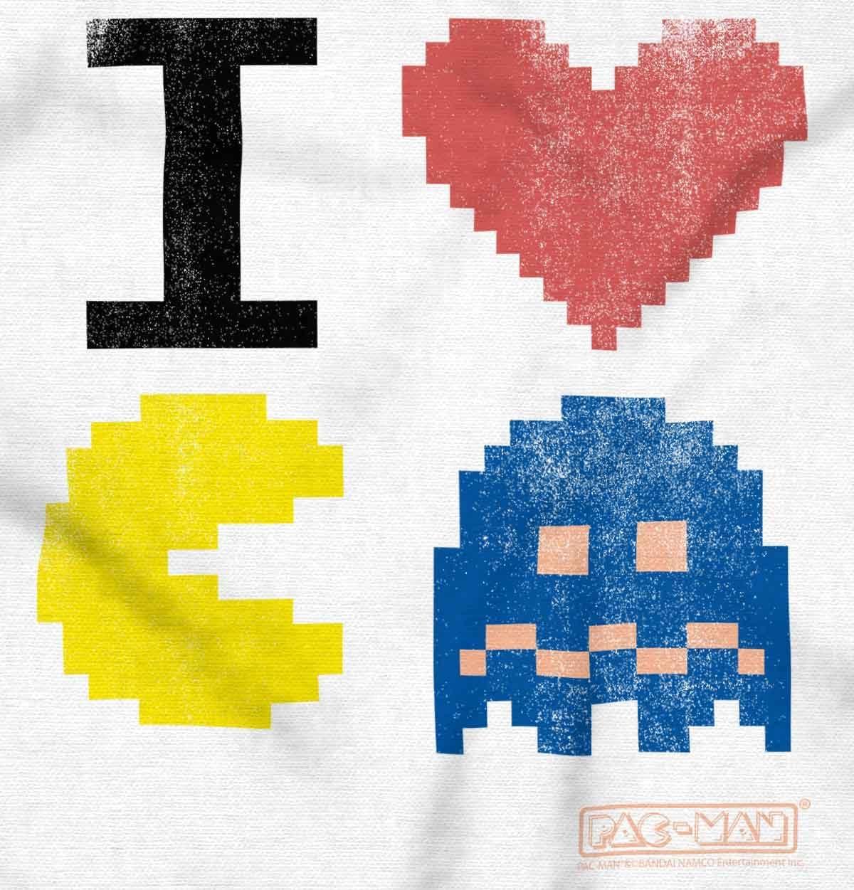 imageBrisco Brands Pixelized Retro Game I Heart PACMAN Hoodie Sweatshirt Women MenWhite
