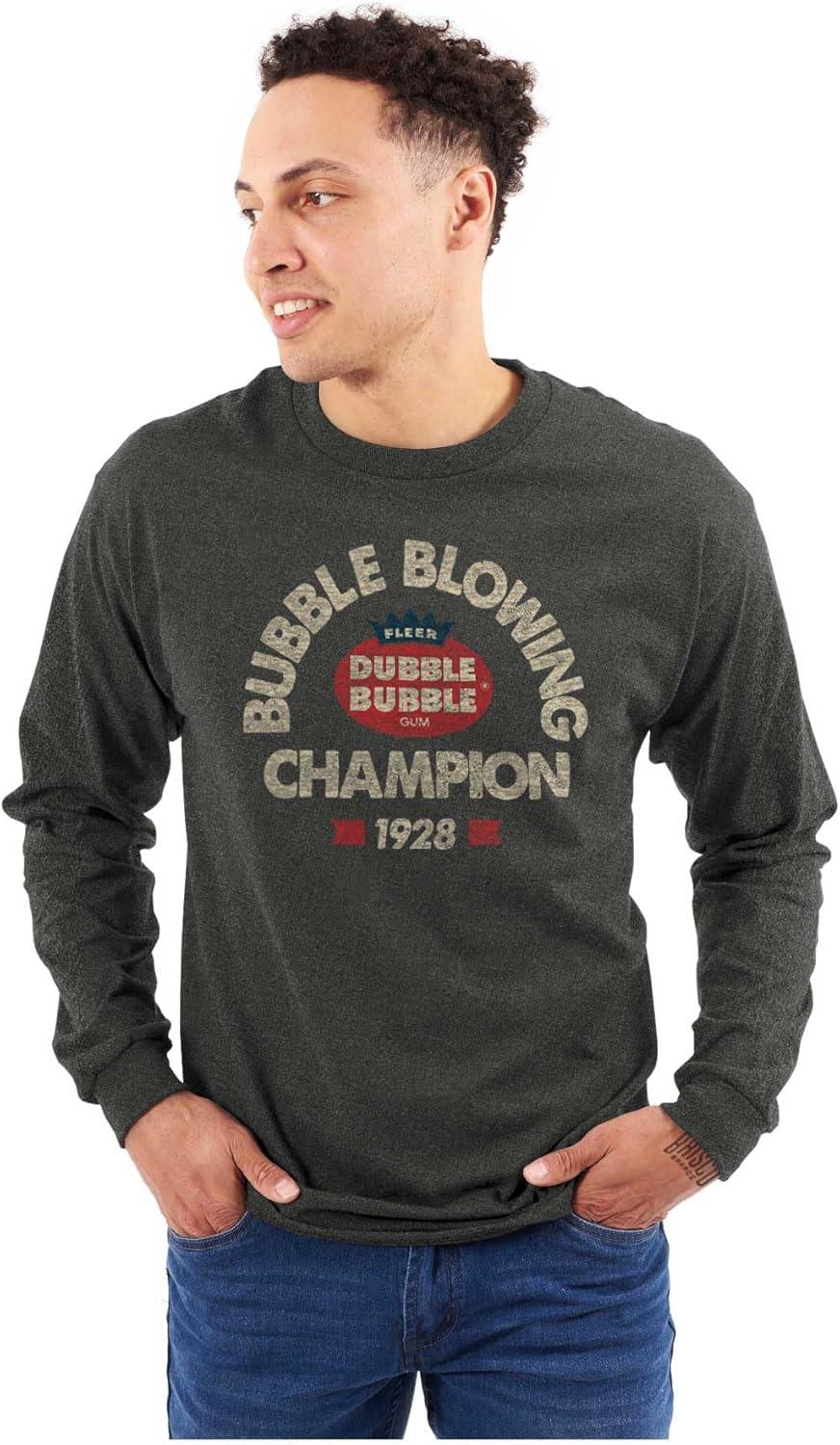 imageBubble Blowing Champion Dubble Long Sleeve Tshirt Men WomenDark Heather