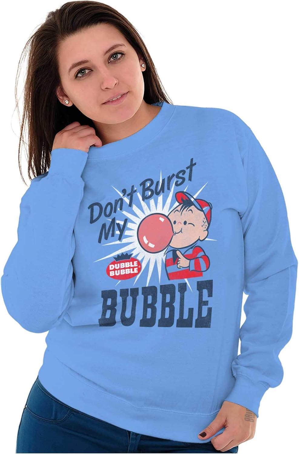 imageDont Burst My Dubble Bubble 80s Candy Sweatshirt for Men or WomenCarolina Blue