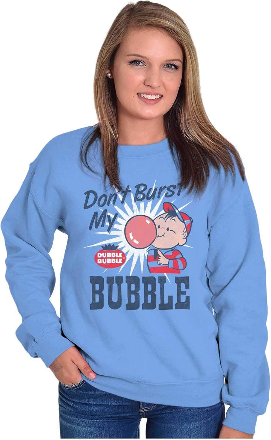 imageDont Burst My Dubble Bubble 80s Candy Sweatshirt for Men or WomenCarolina Blue