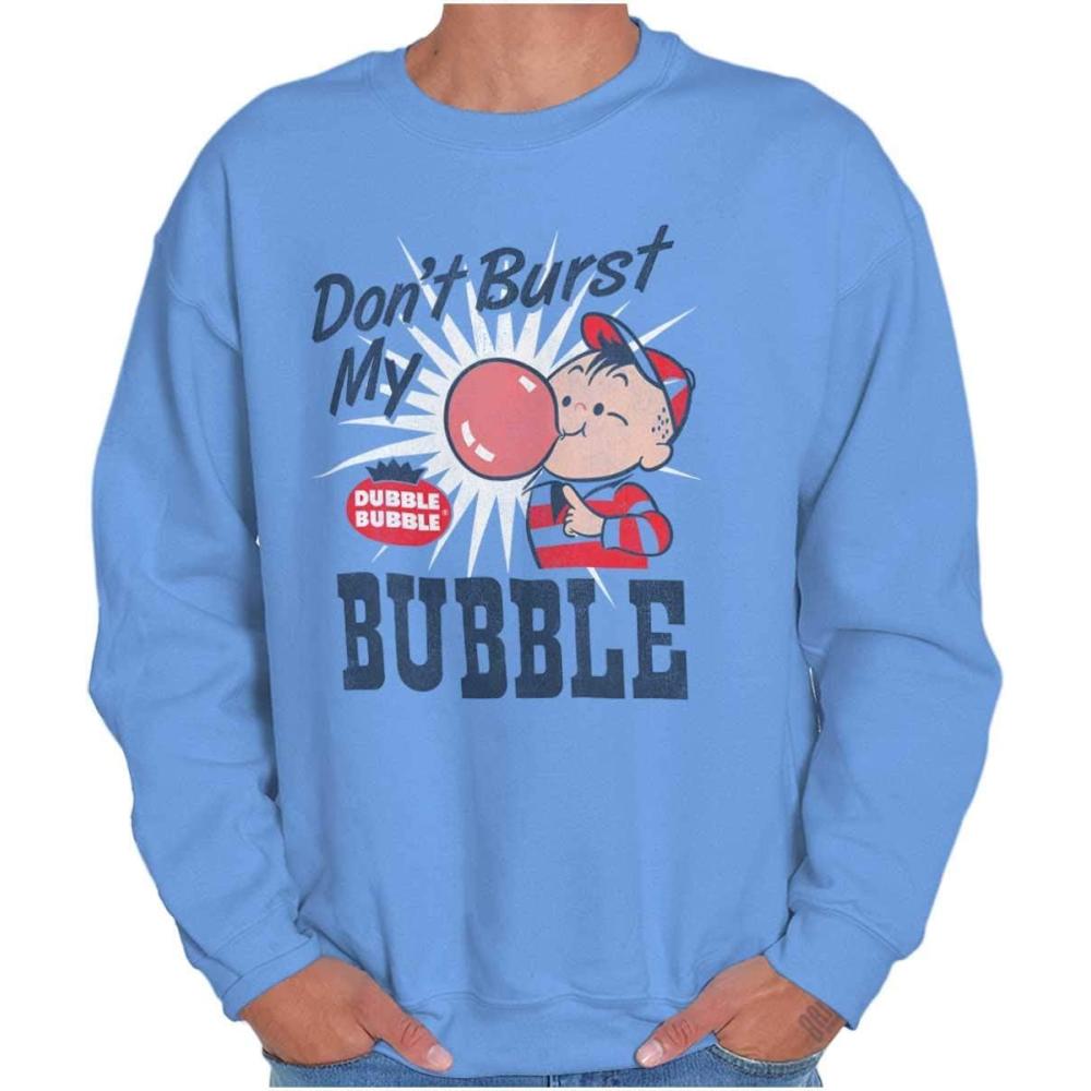 imageDont Burst My Dubble Bubble 80s Candy Sweatshirt for Men or WomenCarolina Blue