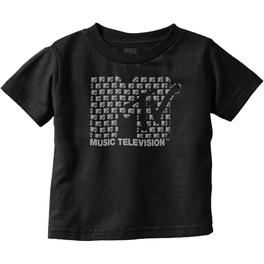 imageRetro MTV Music Television Logo Toddler Boy Girl T ShirtBlack