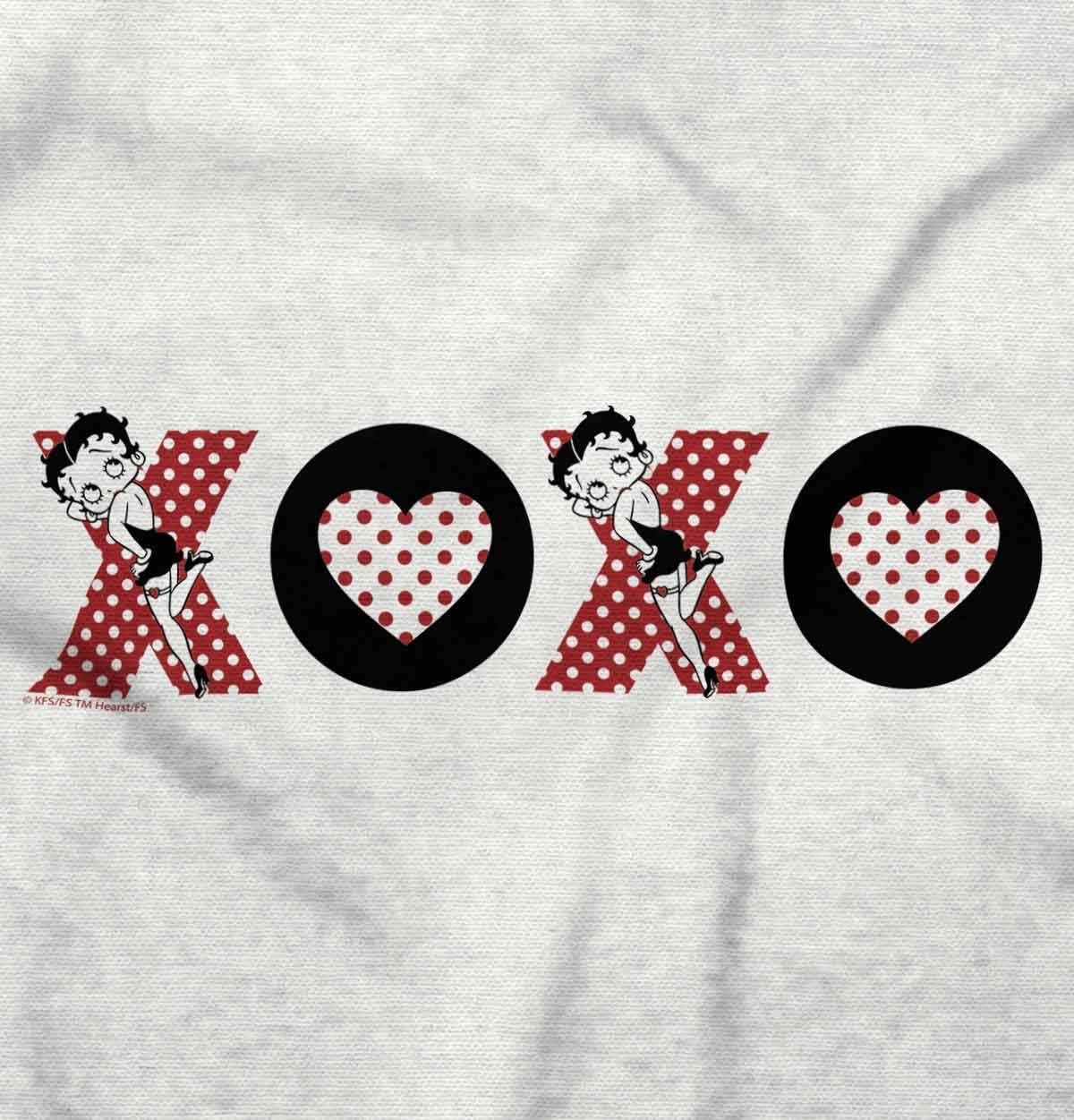 imageBetty Boop Kisses and Hugs XO Cute Womens Graphic T Shirt TeesWhite
