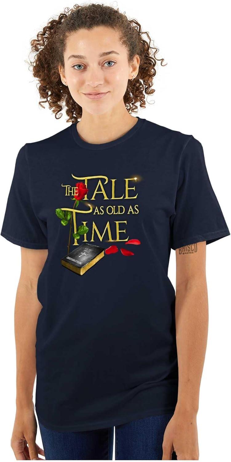 imageBible Tale Old As Time Rose Faith Womens Graphic T Shirt TeesNavy