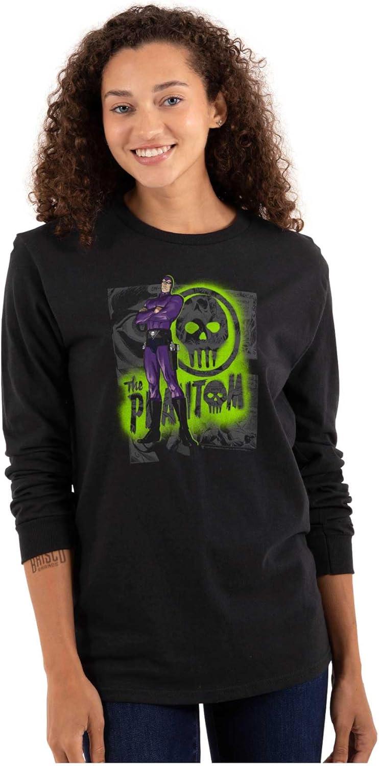 imageBrisco Brands The Phantom Skull Cave Comic Book Long Sleeve Tshirt Men WomenBlack
