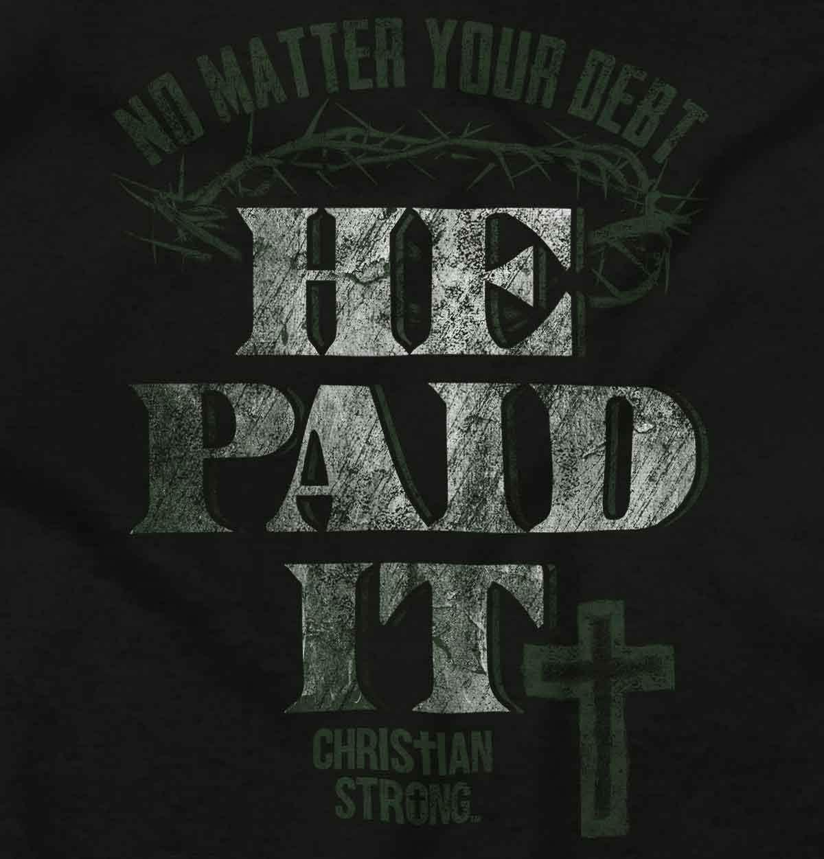 imageJesus Your Debt He Paid It Christian Mens Graphic T Shirt TeesBlack
