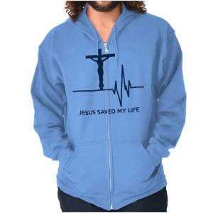 Jesus Saved My Life Zip Hoodie