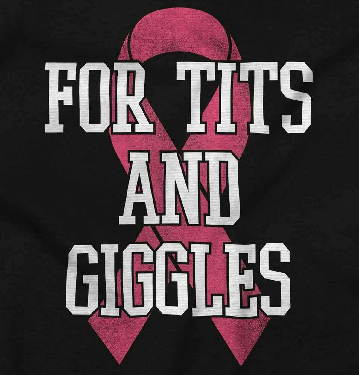 imageBreast Cancer Awareness Funny Ribbon Womens Slim Fit Graphic TeeBlack