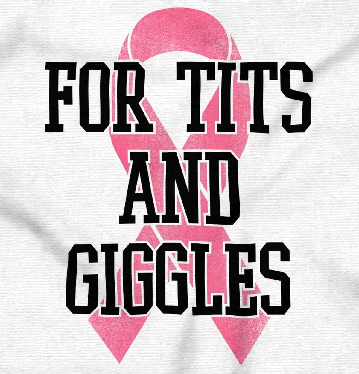 imageBreast Cancer Awareness Funny Ribbon Womens Slim Fit Graphic TeeWhite