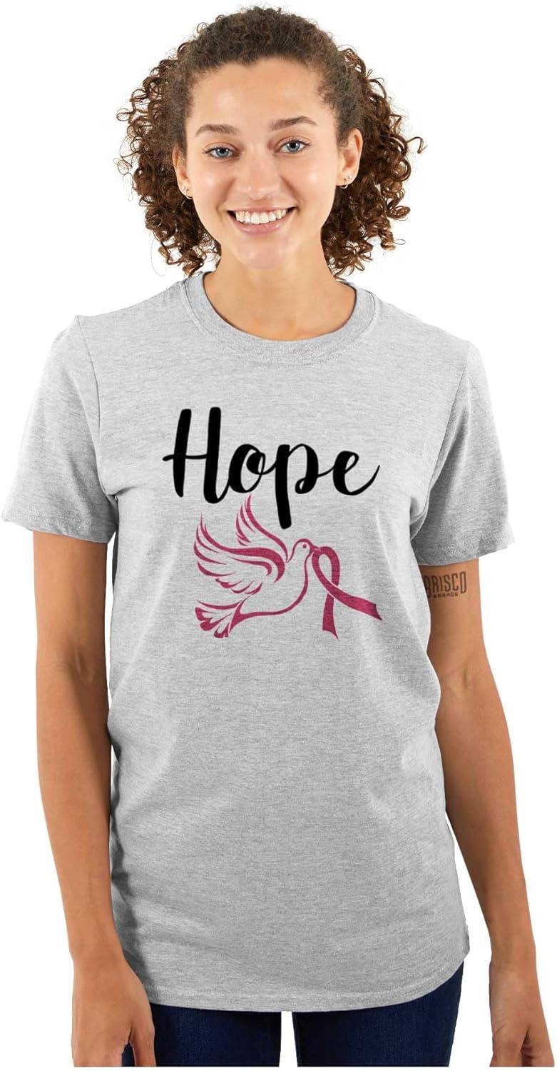 imageBreast Cancer Awareness Hope Dove Womens Graphic T Shirt TeesSport Grey