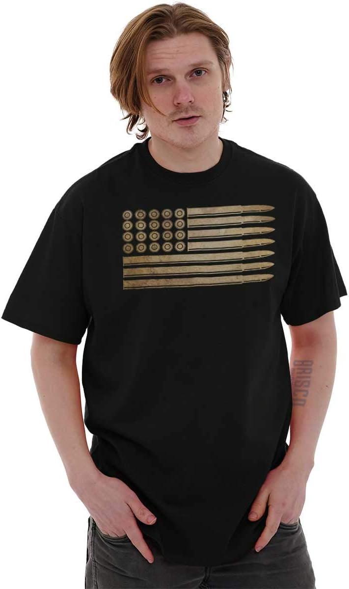 imageBrisco Brands Ammo Bullet 2nd Amendment Flag Graphic T Shirt Men or WomenBlack