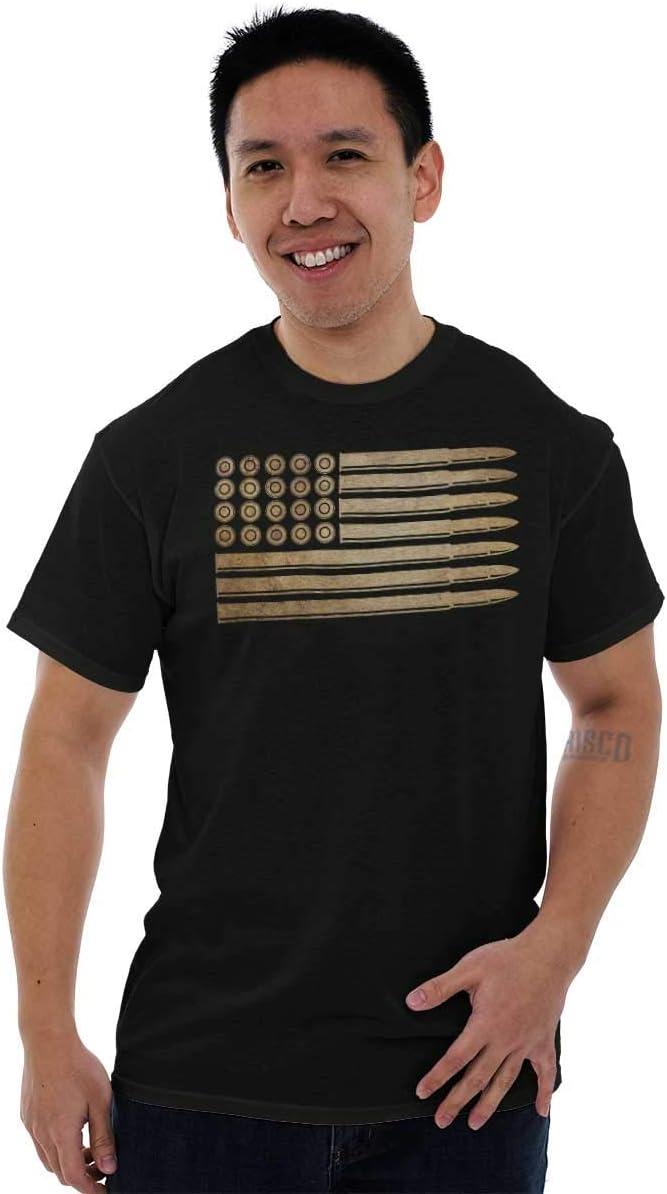 imageBrisco Brands Ammo Bullet 2nd Amendment Flag Graphic T Shirt Men or WomenBlack