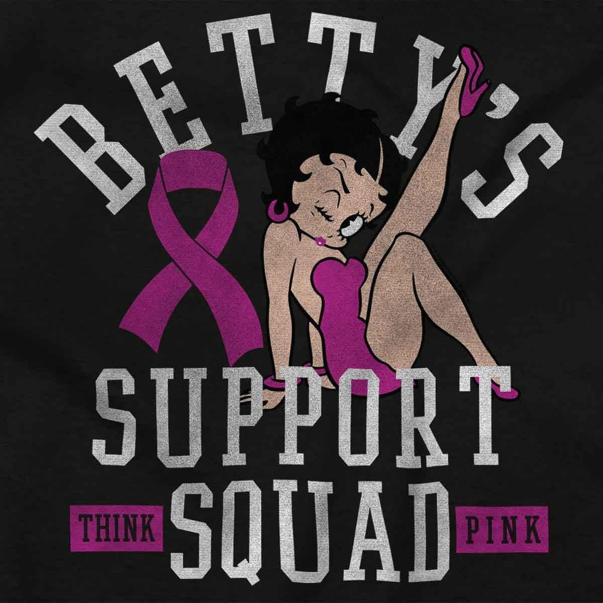 imageBrisco Brands Breast Cancer Bettys Support Squad Womens Slim Fit Graphic TeeDark Heather