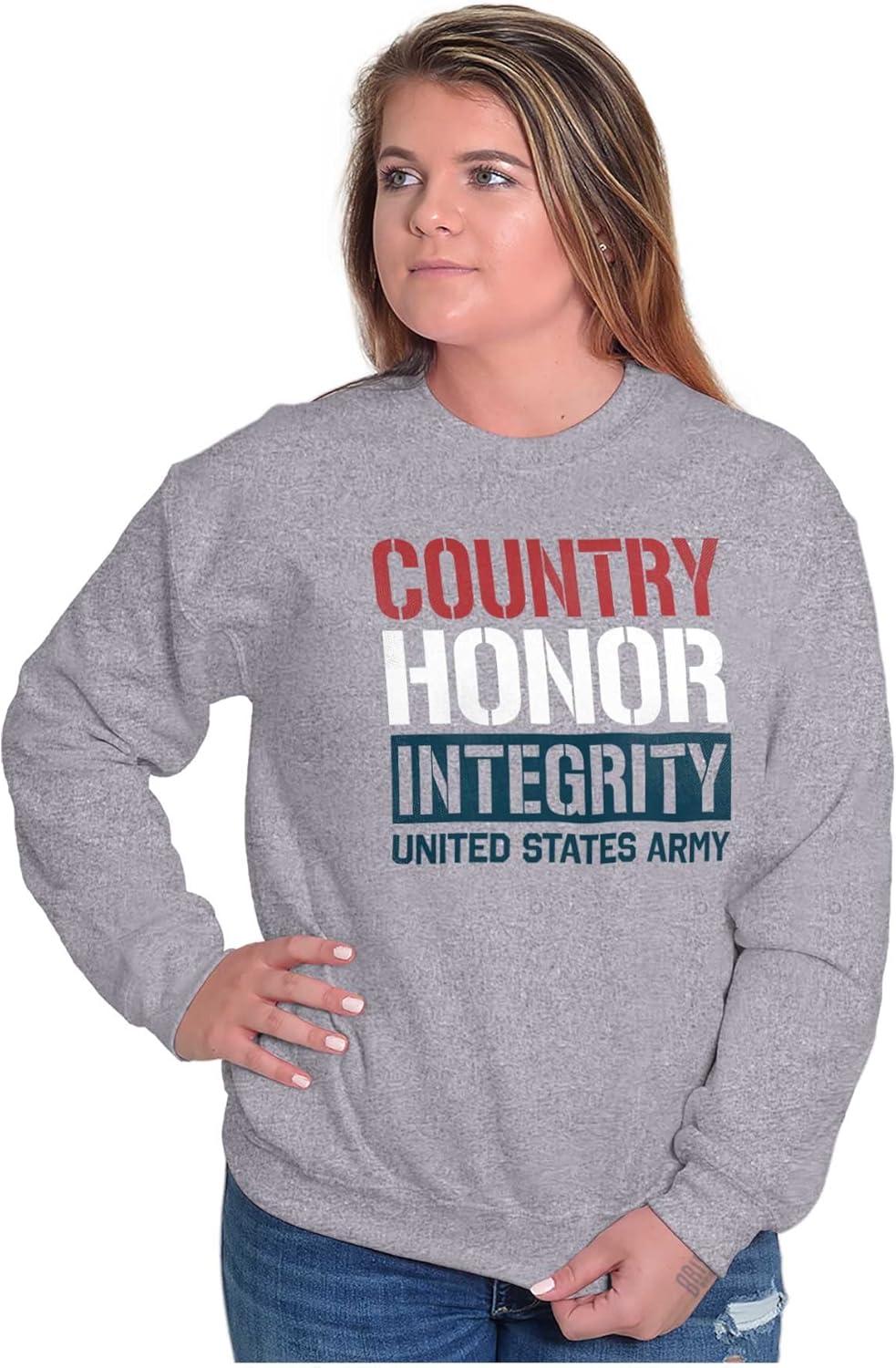 imageBrisco Brands US Army Patriotic Proud American Sweatshirt for Men or WomenSport Grey