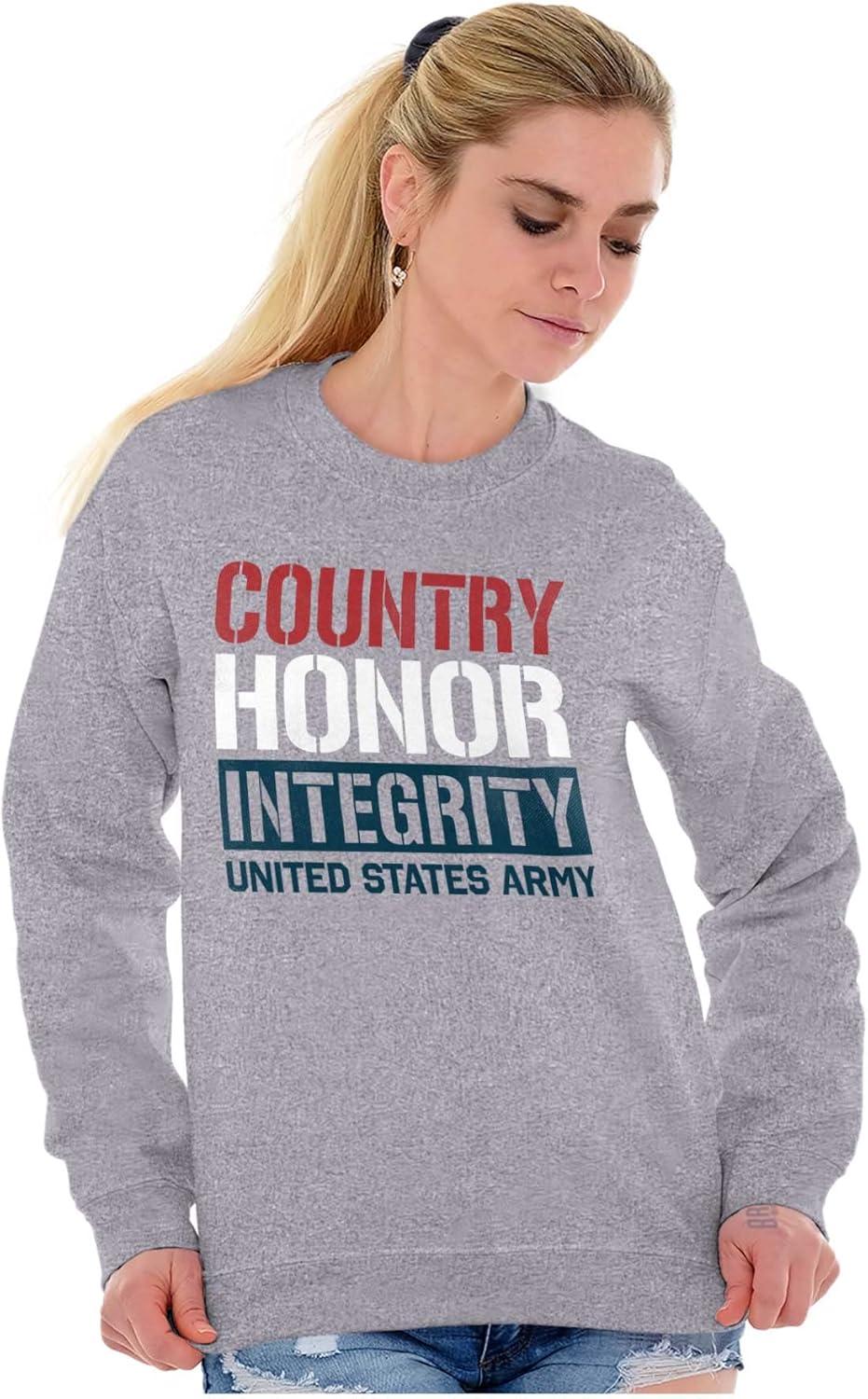 imageBrisco Brands US Army Patriotic Proud American Sweatshirt for Men or WomenSport Grey
