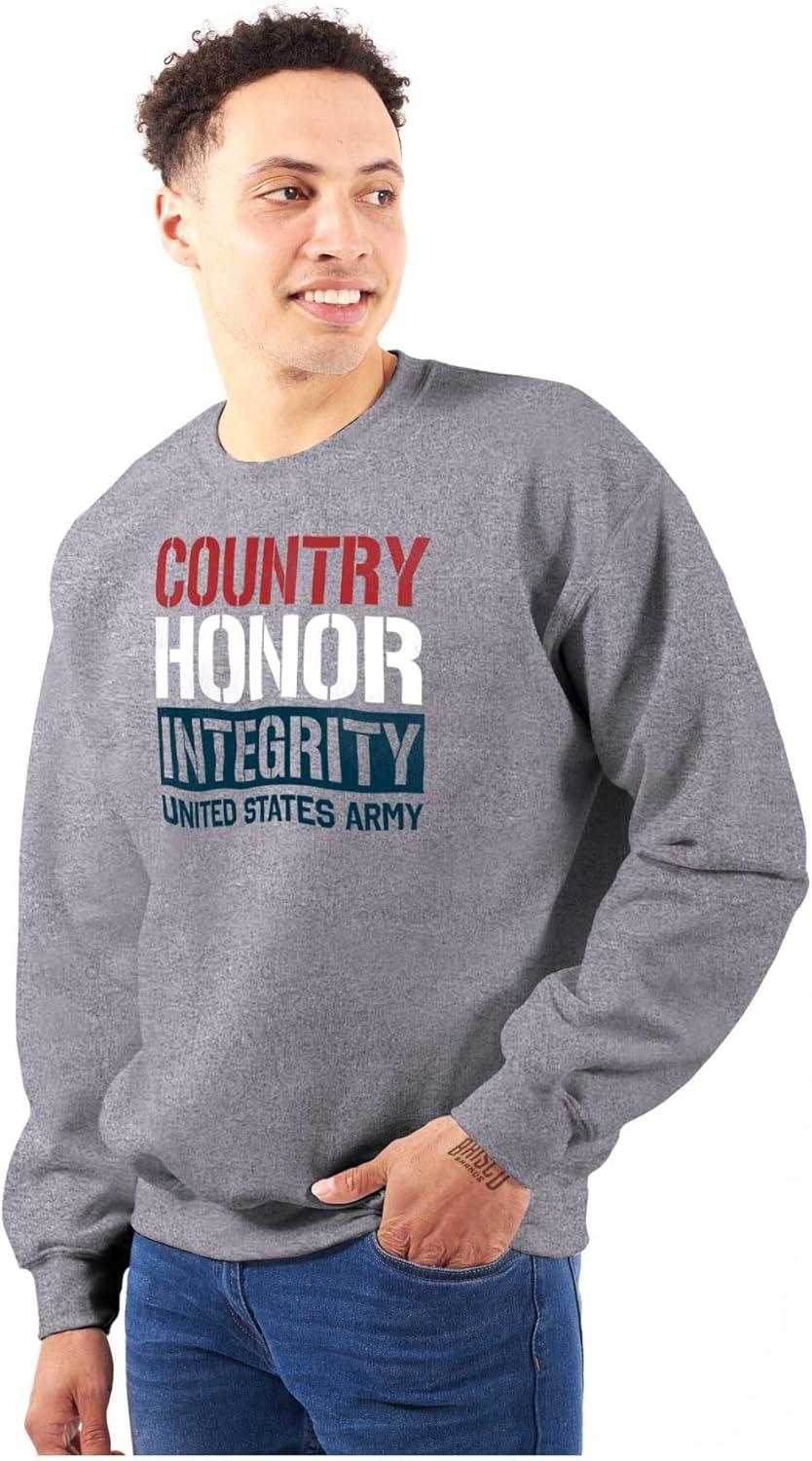 imageBrisco Brands US Army Patriotic Proud American Sweatshirt for Men or WomenSport Grey