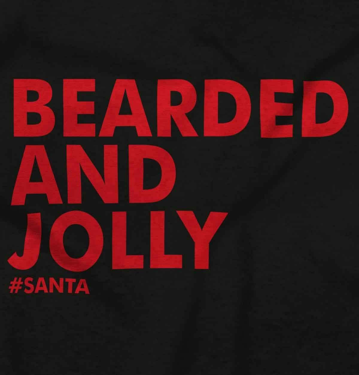 imageBrisco Brands Xmas Bearded and Jolly Hashtag Santa Mens Crewneck SweatshirtBlack
