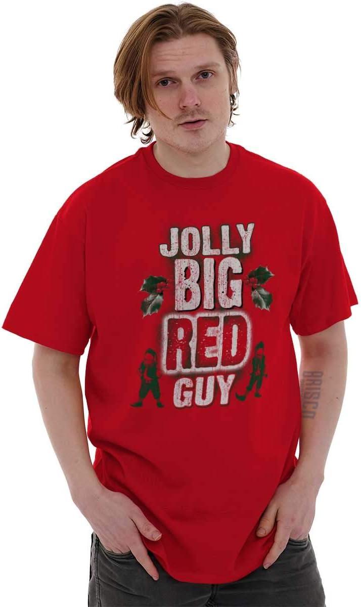 imageChristmas Jolly Big Red Guy Elves Mens Graphic T Shirt TeesRed