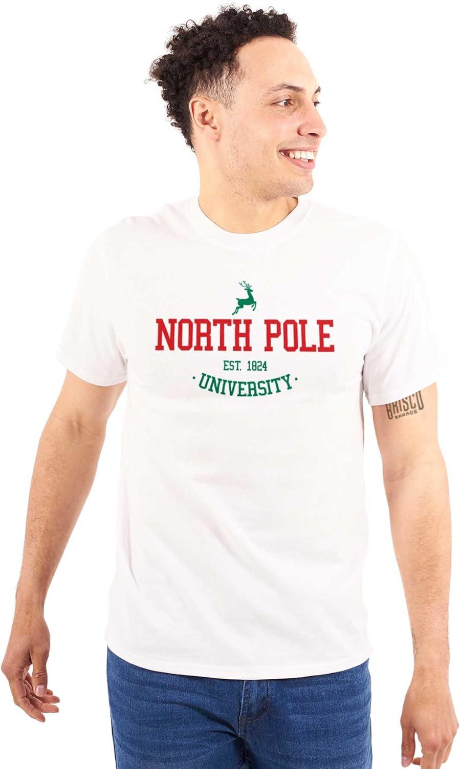 imageChristmas North Pole University Graphic T Shirt Men or WomenWhite