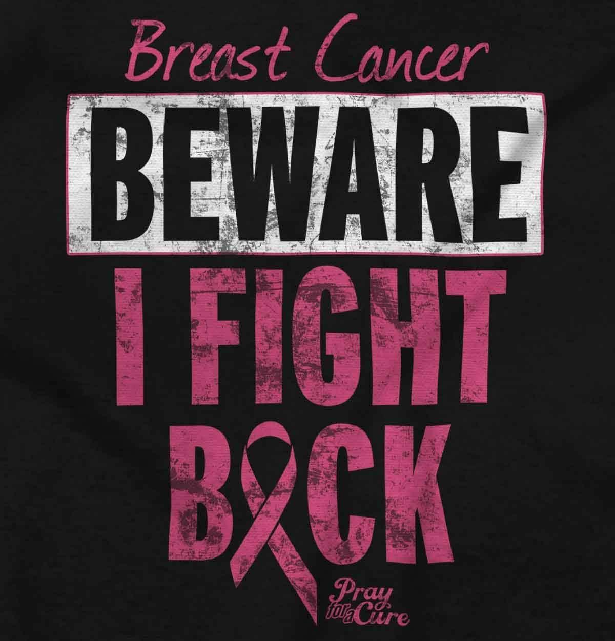 imageClassic Teaze Beware Fight Back Breast Cancer Pink Hoodie Sweatshirt WomenBlack