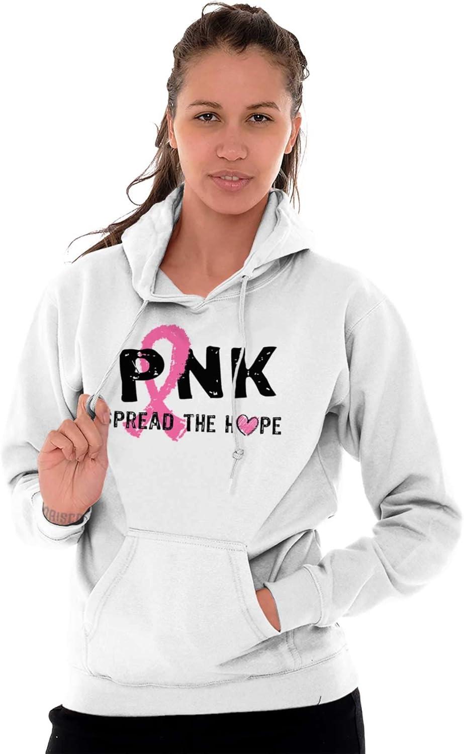 imageClassic Teaze Pink Spread The Hope Breast Cancer Hoodie Sweatshirt WomenWhite