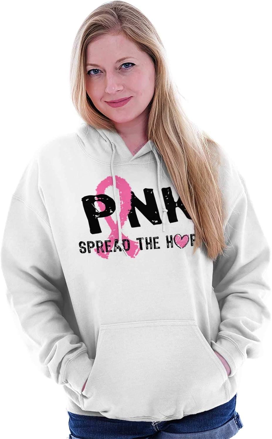 imageClassic Teaze Pink Spread The Hope Breast Cancer Hoodie Sweatshirt WomenWhite