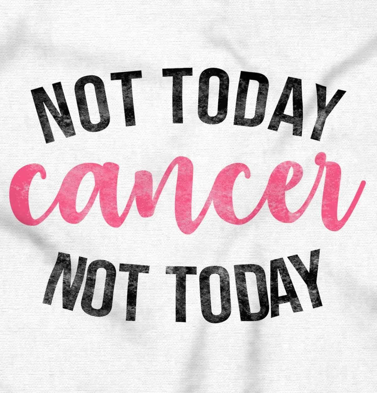 imageNot Today Breast Cancer Survivor Womens Slim Fit Graphic TeeWhite