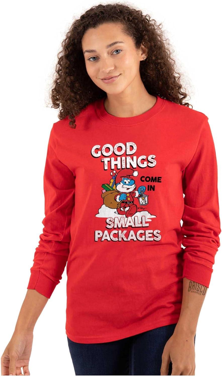 imageSanta Papa Smurf Long Sleeve Tshirt Men WomenRed