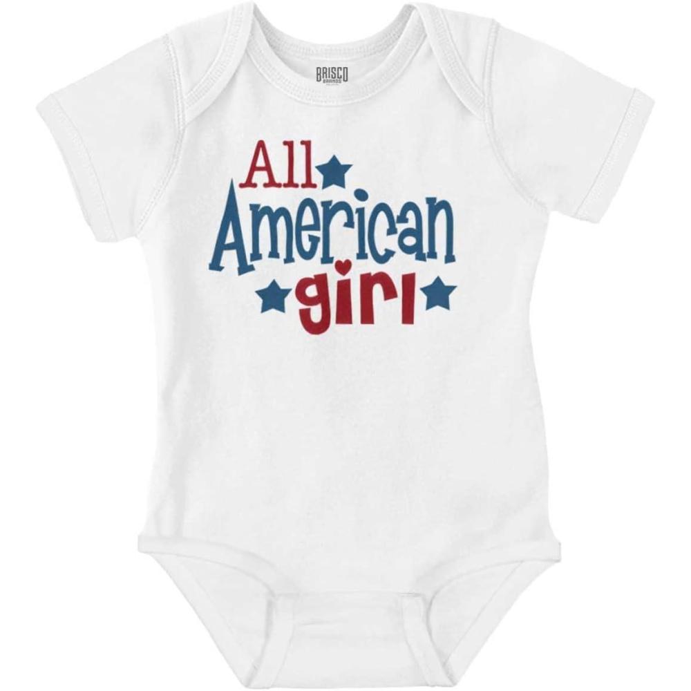 imageBrisco Brands All American Cute Daughter Niece Baby Bodysuit Jumper GirlsWhite