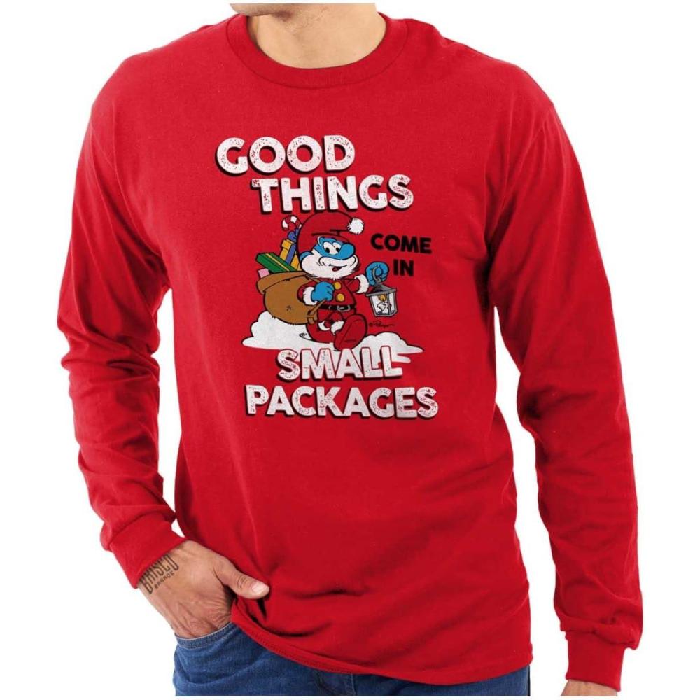 imageSanta Papa Smurf Long Sleeve Tshirt Men WomenRed