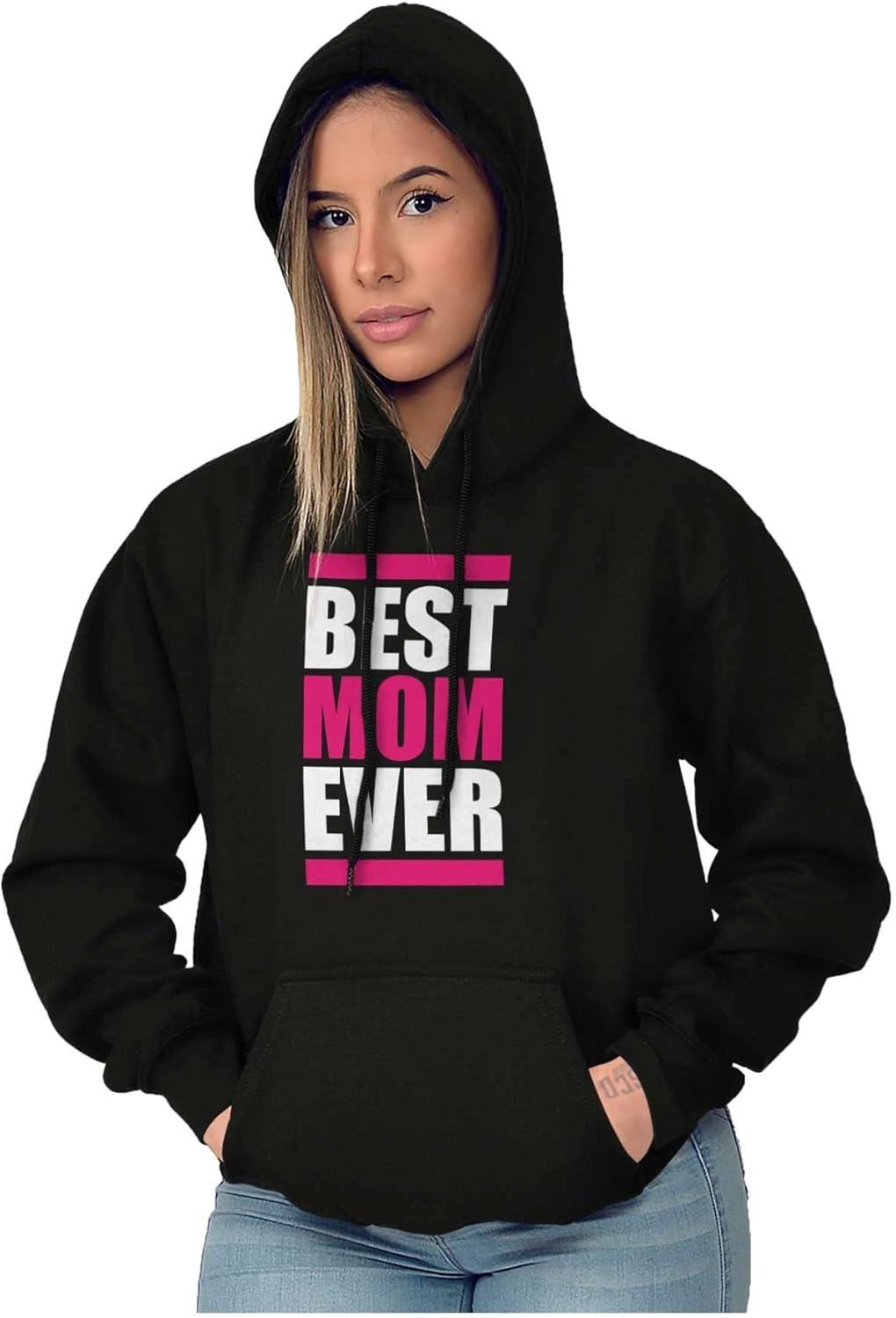 imageBrisco Brands Best Mom Ever Cute Mothers Day Mommy Hoodie Sweatshirt WomenBlack