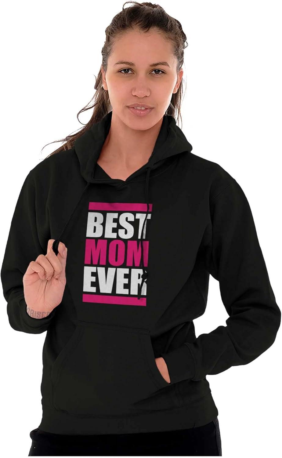 imageBrisco Brands Best Mom Ever Cute Mothers Day Mommy Hoodie Sweatshirt WomenBlack