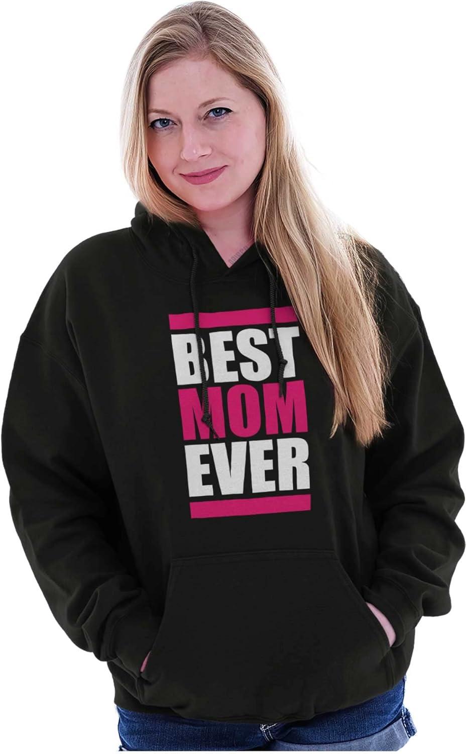 imageBrisco Brands Best Mom Ever Cute Mothers Day Mommy Hoodie Sweatshirt WomenBlack