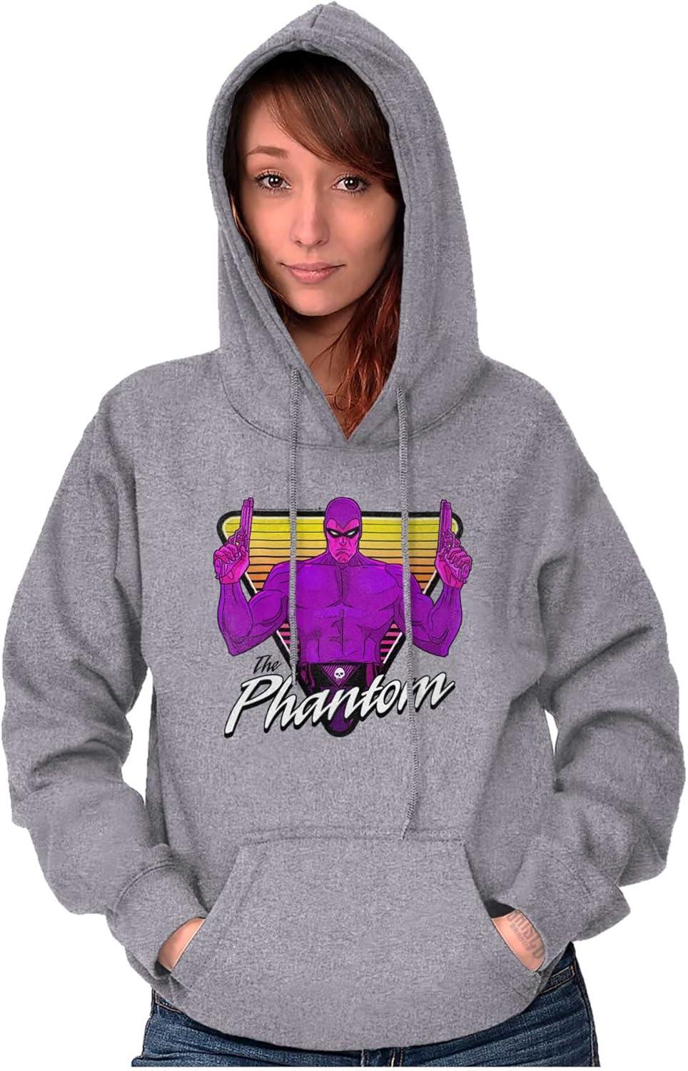 imageBrisco Brands the Phantom Vintage Superhero Hoodie Sweatshirt Women MenSport Grey