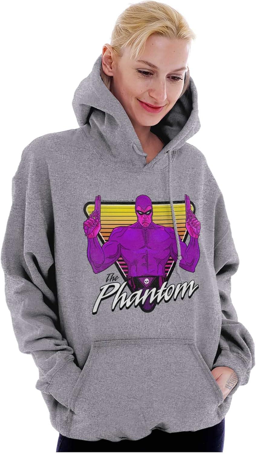 imageBrisco Brands the Phantom Vintage Superhero Hoodie Sweatshirt Women MenSport Grey