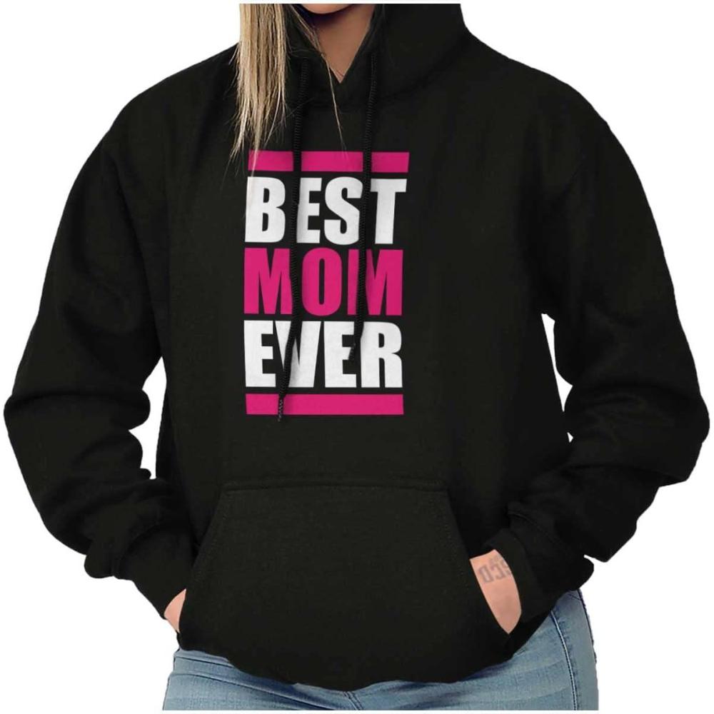 imageBrisco Brands Best Mom Ever Cute Mothers Day Mommy Hoodie Sweatshirt WomenBlack