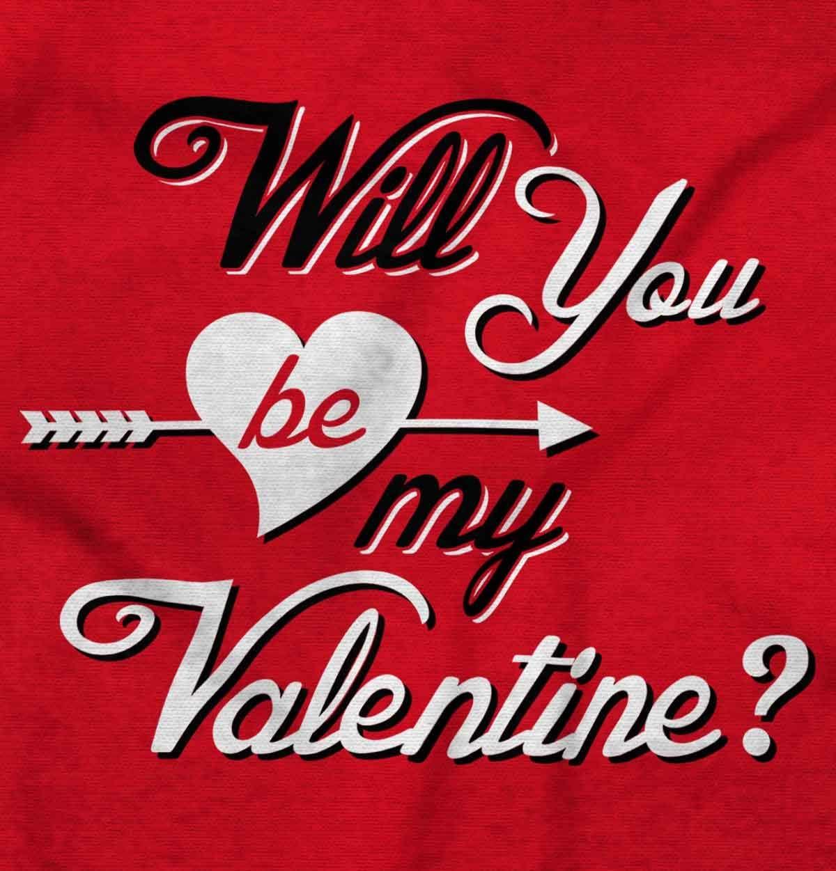 imageBe My Valentines Day Heart Love Womens Graphic T Shirt TeesRed