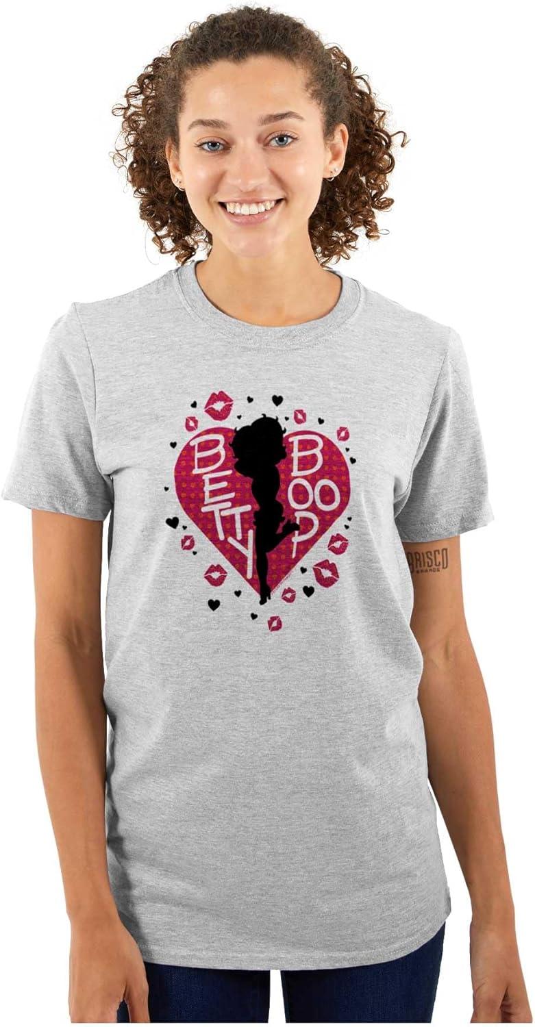 imageBetty Boop Fans Lovers Cute Heart Womens Graphic T Shirt TeesSport Grey