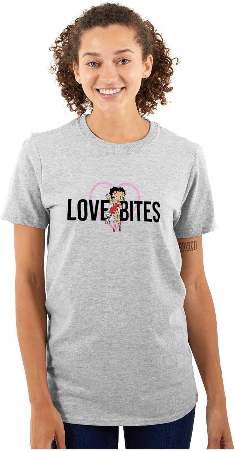 imageBetty Boop Love Bites Single Girls Womens Graphic T Shirt TeesSport Grey