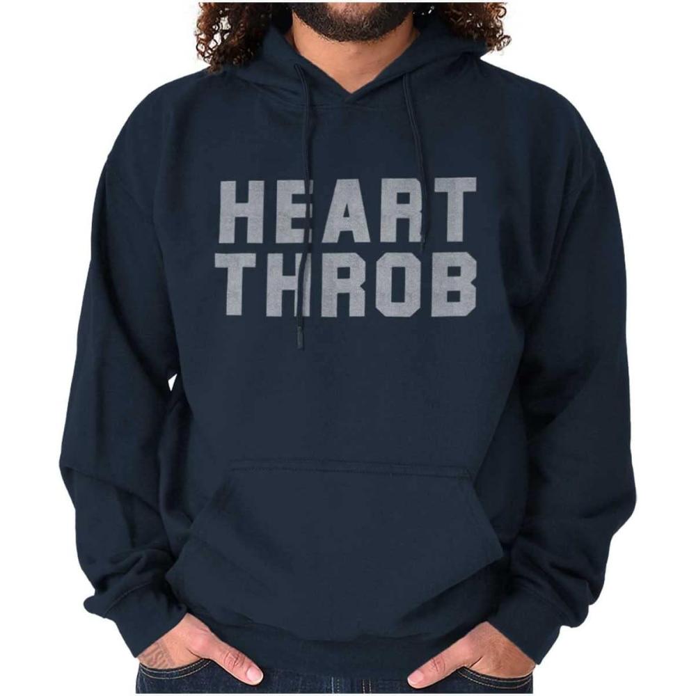 imageBrisco Brands Heartthrob Funny Valentines Joke Hoodie Hooded Sweatshirt MenNavy