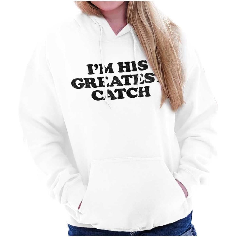 imageBrisco Brands His Greatest Catch Funny Fishing Hoodie Sweatshirt WomenWhite