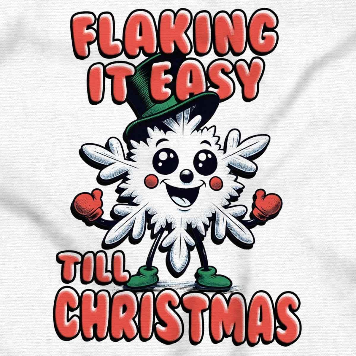 imageBrisco Brands Flaking It Easy Till Christmas Pun Graphic T Shirt Men or WomenWhite