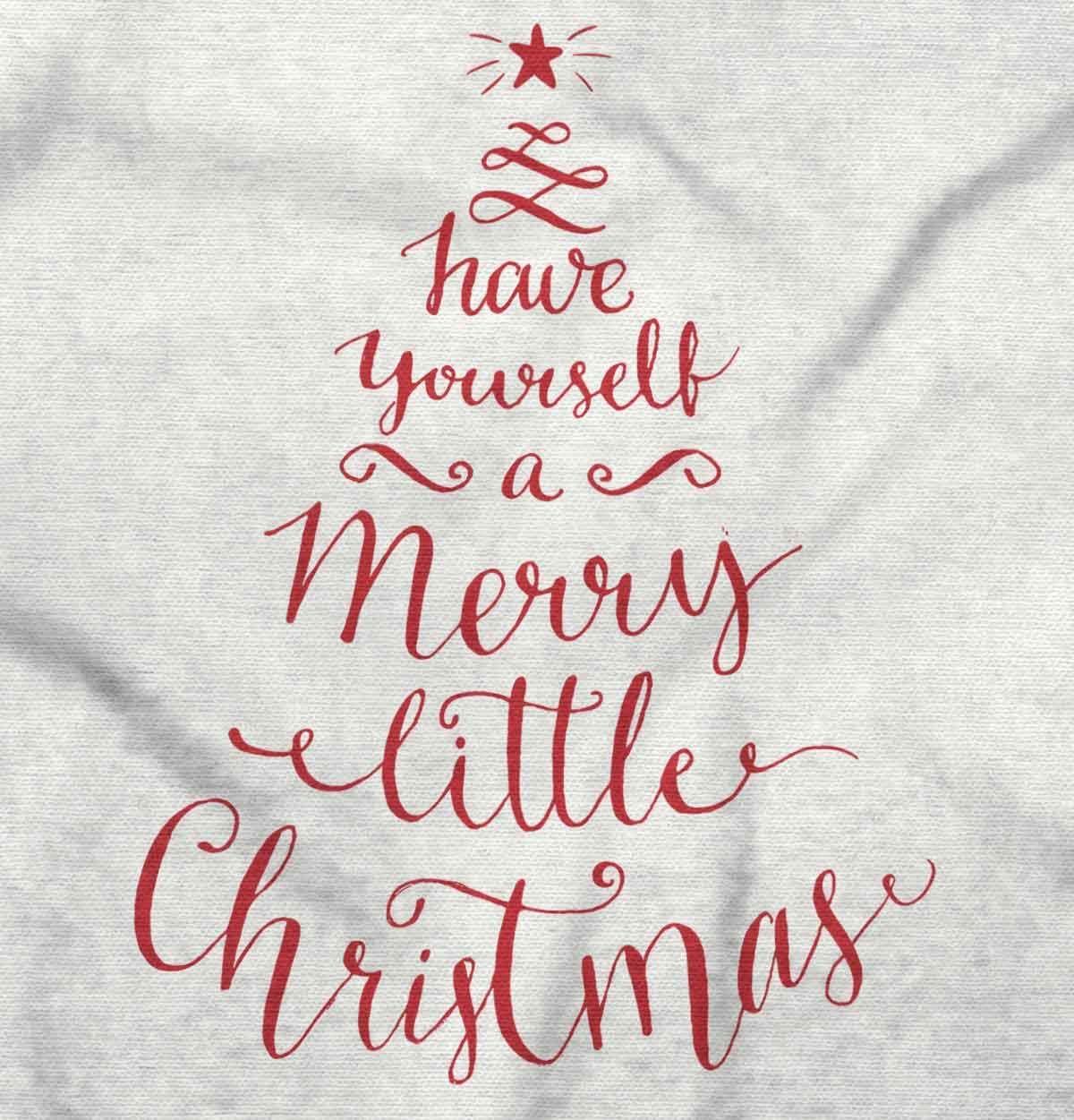 imageHave Yourself Merry Little Christmas Womens Slim Fit Graphic TeeWhite Red Ink